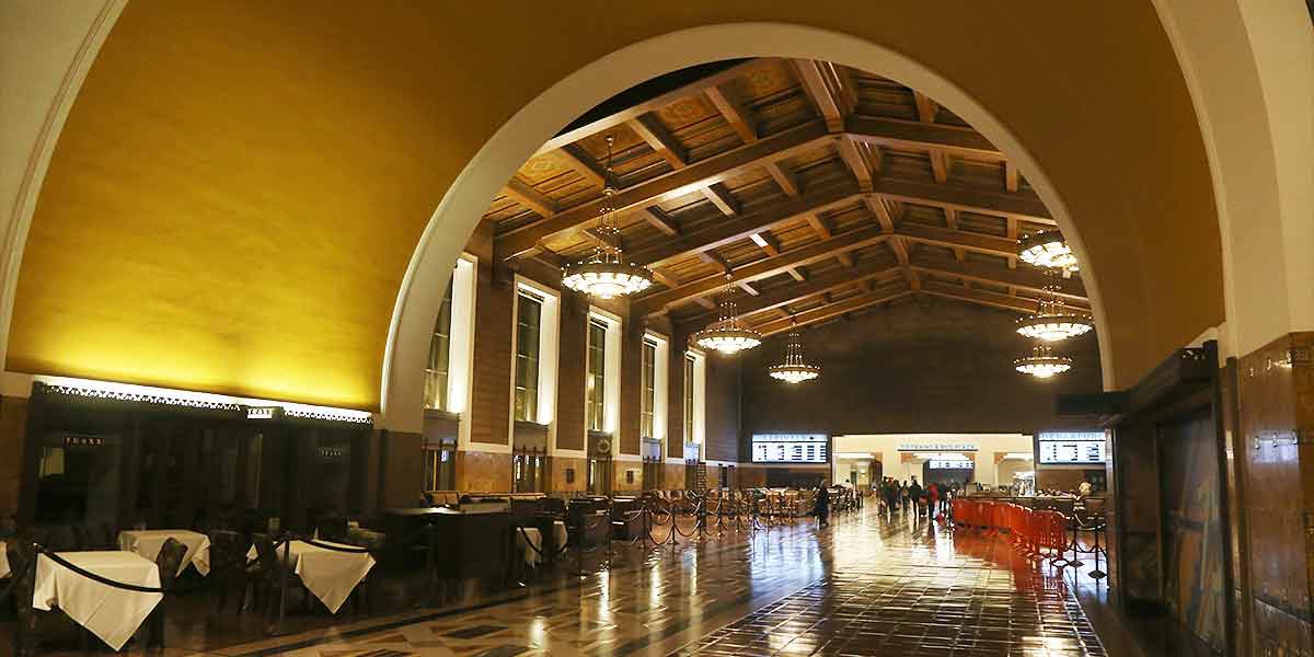 Los Angeles Union Station main waiting room early morning