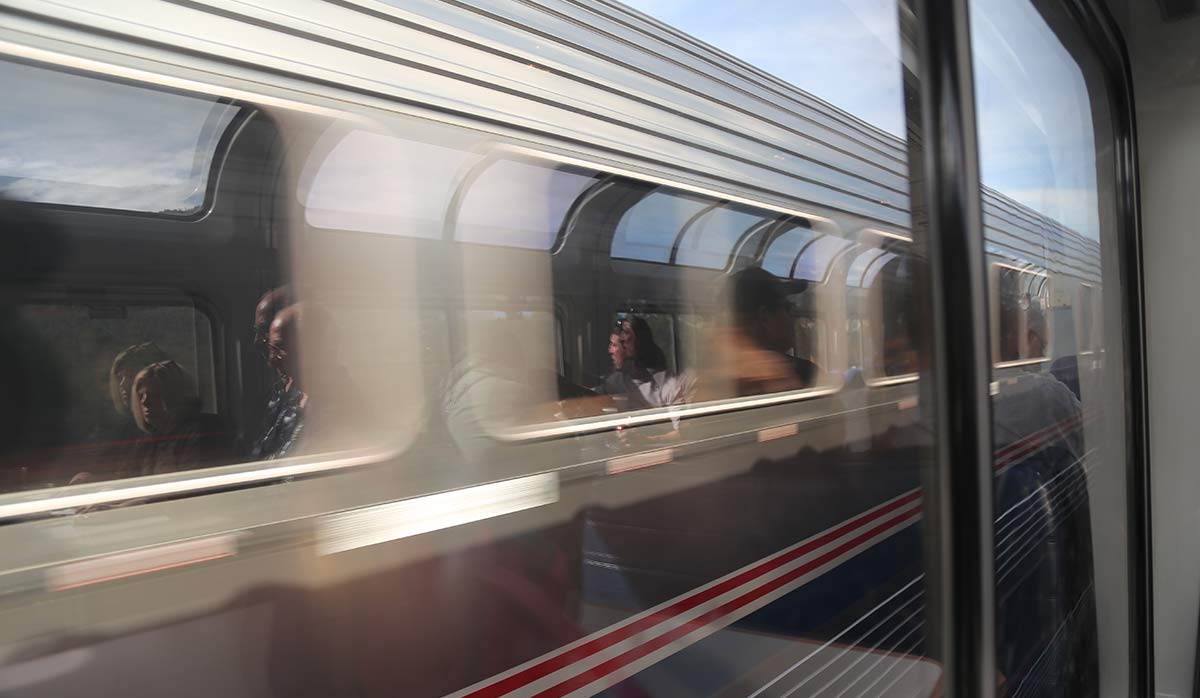 Meeting the westbound Southwest Chief