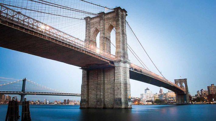 Brooklyn Bridge, seen from Manhattan