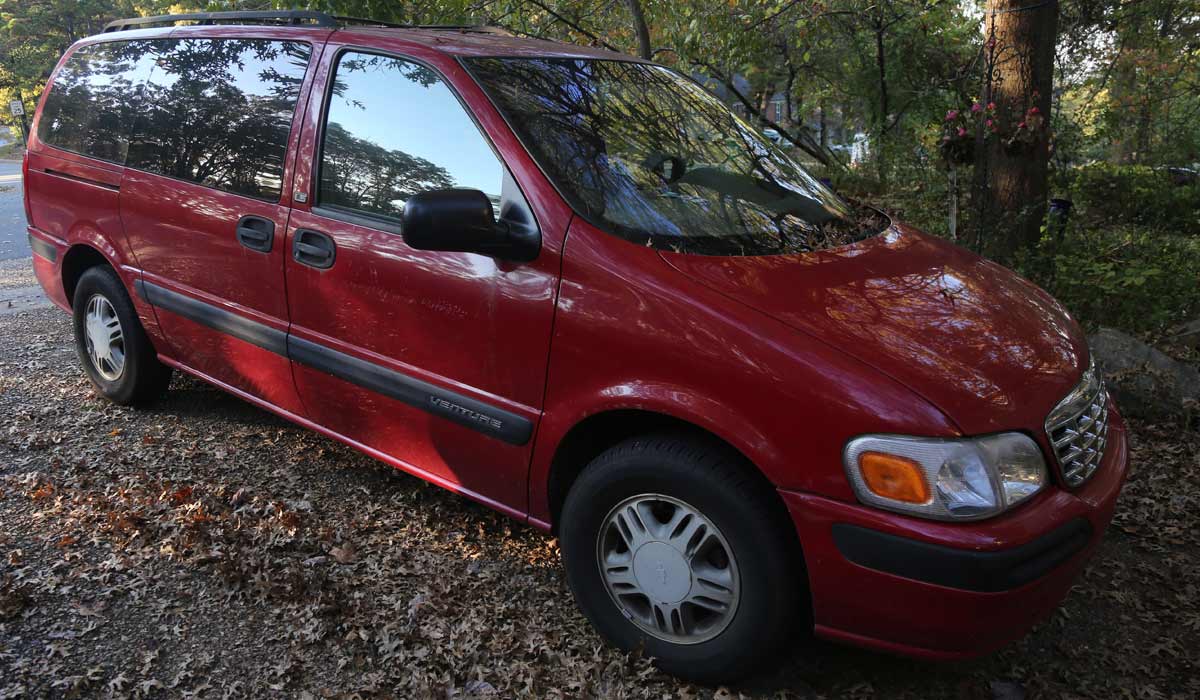 Van in driveway