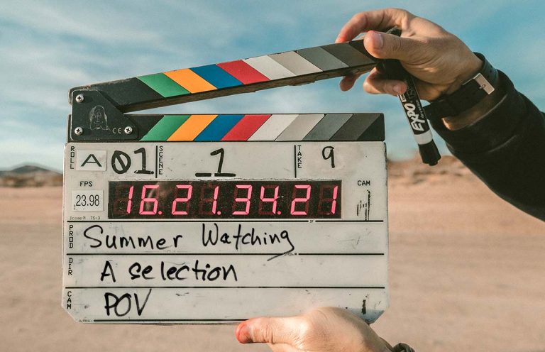 Camera slate - "summer watching"