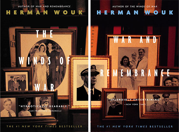 Book covers of "Winds of War" and "War and Remembrance"