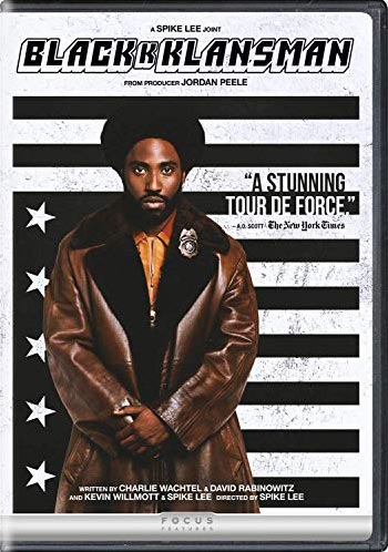 DVD cover for "BlacKkKlansman"