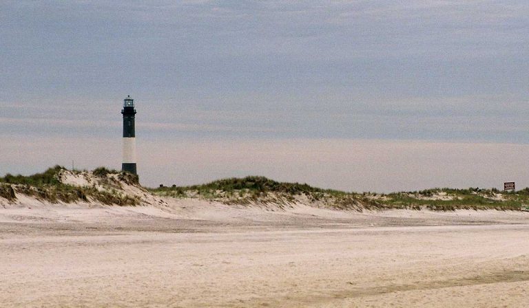 Fire Island, NY, beach and lighthouse