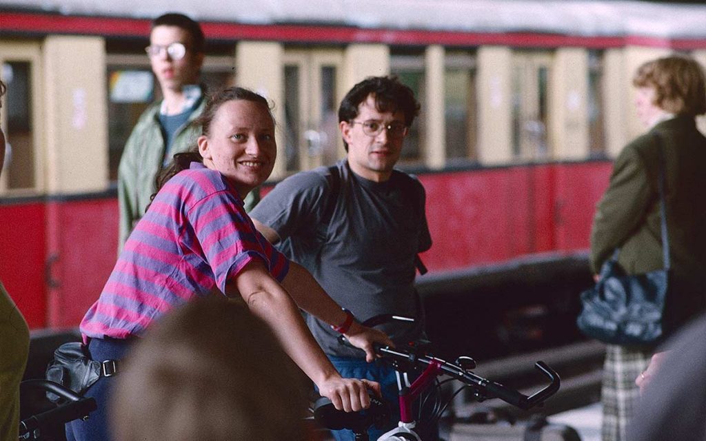 People on platform at Berlin train station