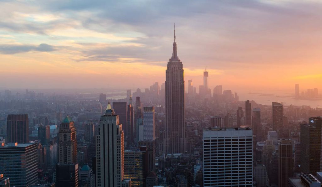 Empire State Building at sunset