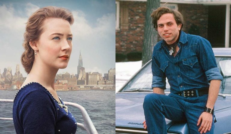 Saoirse Ronan in "Brooklyn" and Claes in college